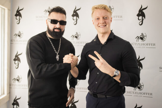 Beitragsbild zu: Jala Brat, Bosniens Rap-Ikone, holt exklusives Schmuckstück bei Villacher Juwelier ab