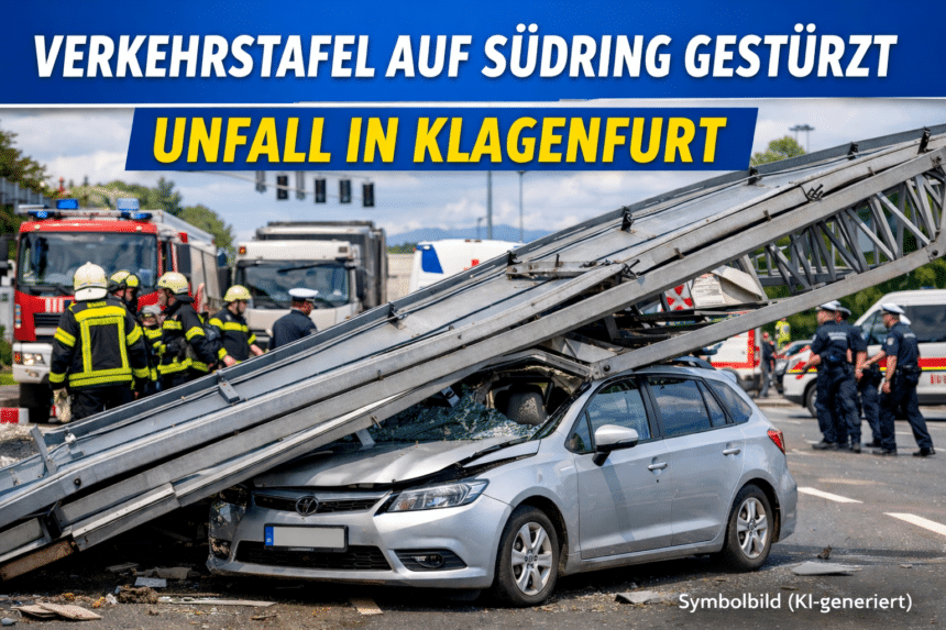 Beitragsbild zu: Verkehrstafel auf Südring gestürzt – Video zeigt Unfallmoment
